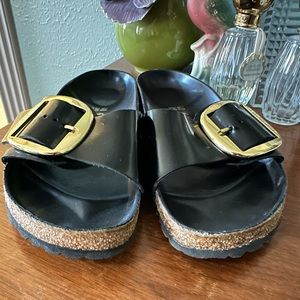 Birkenstock Large buckle Madrid patent black size 40